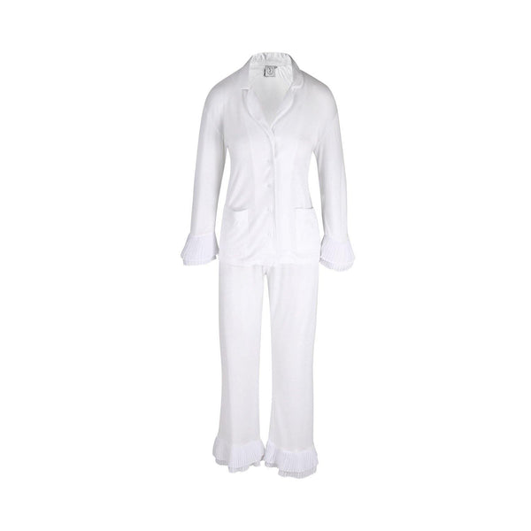 The Duchess White Frill Pyjamas