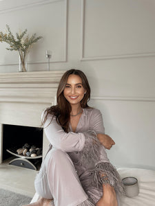 The Lady Sleep Set in Grey - Byeditstudio