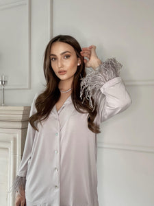 The Lady Sleep Set in Grey - Byeditstudio